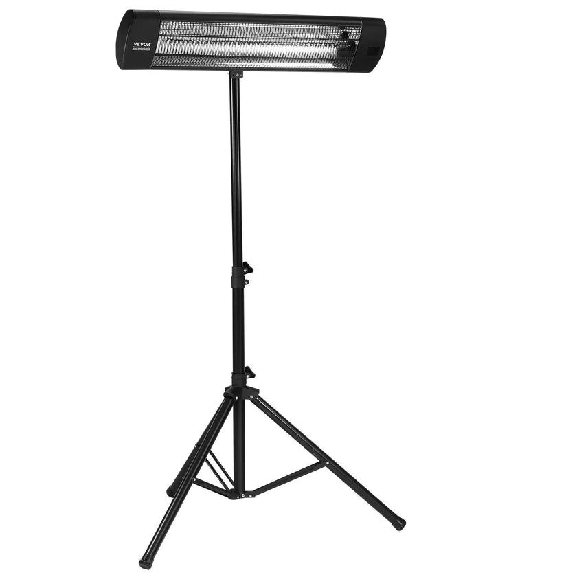 VEVOR Infrared Heater, 1500W Electric Space Heater with Remote Control, LED Screen w/ 3 Speeds & Timer, Outdoor/Outdoor for Patio,Porch,Dining Room,Studio
