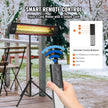 VEVOR Infrared Heater 1500W Electric Space Heater Remote Control 3 Speeds 34in