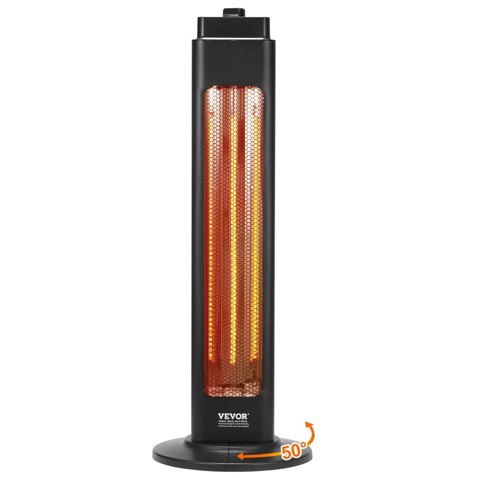 VEVOR Infrared Heater, 1500W Electric Space Heater with Remote Control & 3 Speeds & 24H Timer & Multiple Security Protections, Indoor/Outdoor for Bedroom,Studio,Porch,Dining Room,Studio