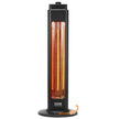 VEVOR Infrared Heater, 1500W Oscillation Electric Space Heater, Patio Heater w/ 2 Speeds & Timer, Outdoor/Outdoor for Bedroom,Studio,Porch,Dining Room,Studio, Stand,31.5 in L, Black