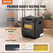 VEVOR Infrared Heater 1500W Electric Space Heater Remote Control 3 Speeds ABS