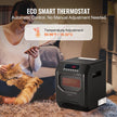 VEVOR Infrared Heater 1500W Electric Space Heater Remote Control 3 Speeds ABS