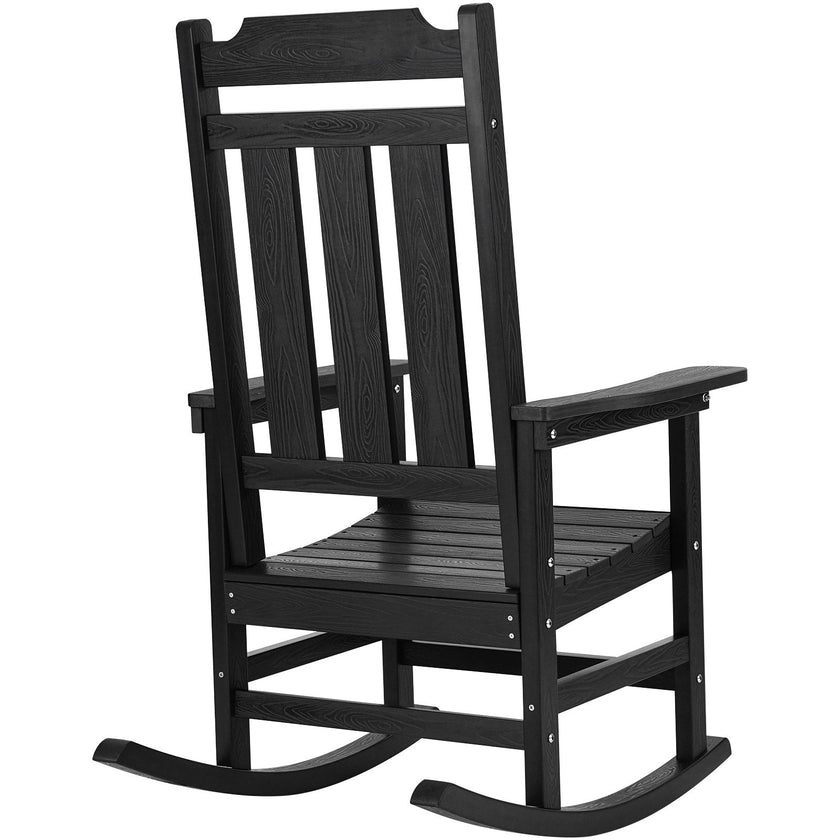 VEVOR Porch Rocker HIPS Outdoor Rocking Chair High Back 1 pcs 400 lbs Weight