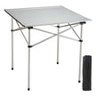 VEVOR Folding Camping Table, Outdoor Portable Side Tables, Lightweight Fold Up Table, Aluminum Ultra Compact Work Table with Carry Bag, For Cooking, Beach, Picnic, Travel, 24x16 inch, Silver