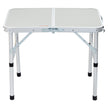 VEVOR Folding Camping Table, Adjustable Height Outdoor Portable Side Tables, Lightweight Fold Up Table, Aluminum & MDF Ultra Compact Work Table, For Cooking, Beach, Picnic, Travel, 24x16 inch, Silver