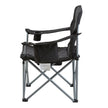 VEVOR Camping Folding Chair for Adults, Portable Heavy Duty Outdoor Quad Lumbar Back Padded Arm Chairs with Side Pockets, Cup Holder and Cooler Bag for Beach, Lawn, Picnic, Fishing, Backpacking, Black