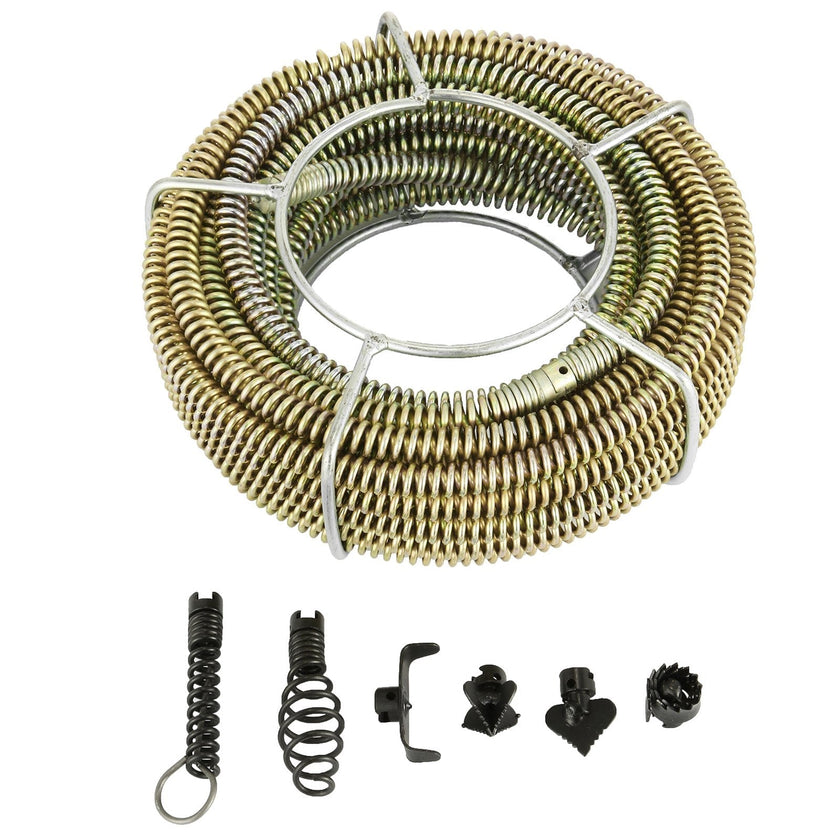 VEVOR Drain Cleaner Machine, 66Ft x2/3Inch Electric Drain Auger with 2 Cables for 3/4\