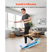 VEVOR Wooden Balance Board Trainer for Adults, Curved Wobble Board for Core Strength, Balance Training, Yoga & Standing Desk Exercise, 441 lb Capacity, Black & Orange