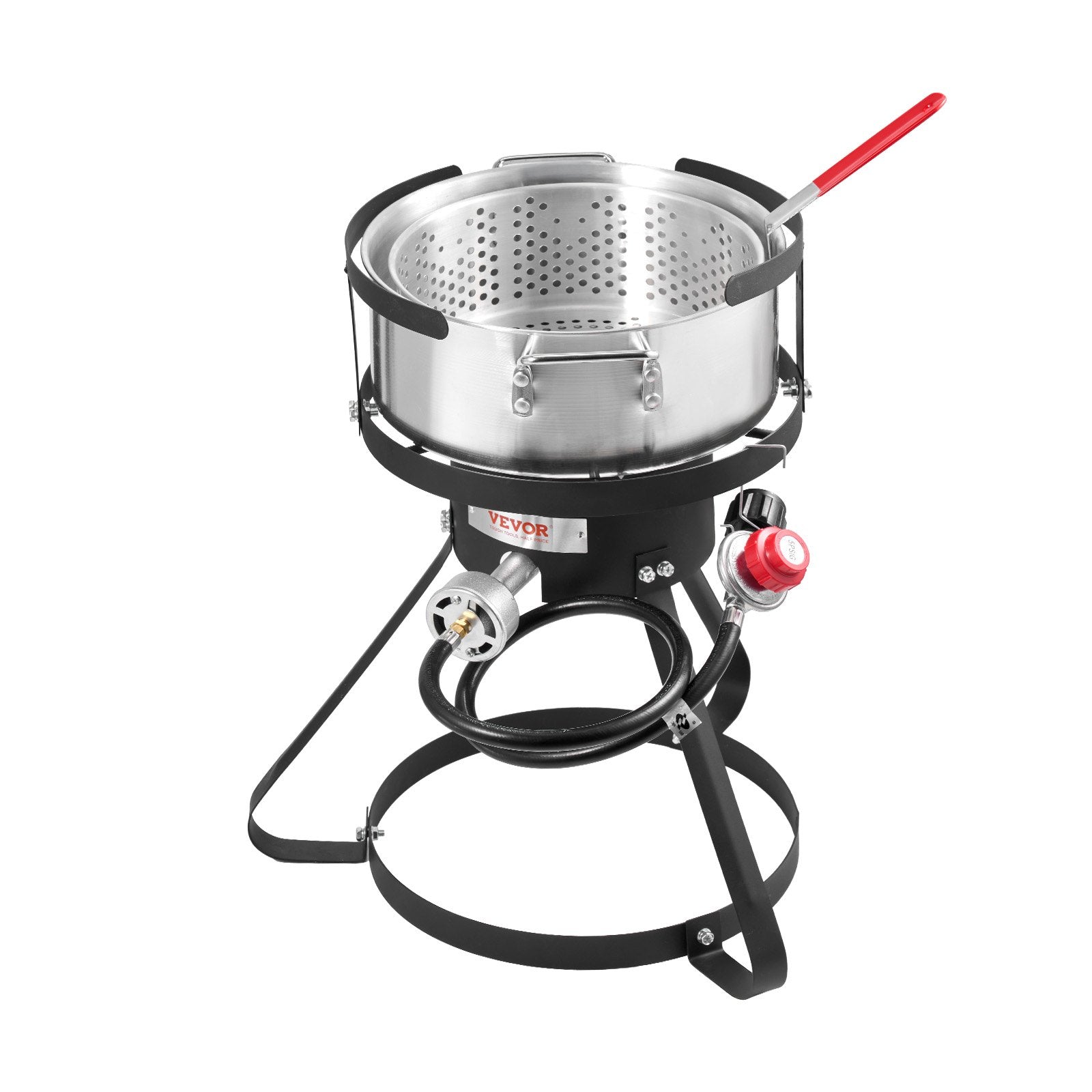 VEVOR 10 Qt Fish and Wing Fryer Aluminum Outdoor Propane Deep Fryer Kit Basket