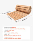 VEVOR 7 ft L x 17 in W Curved Wooden Garden Pathway Roll Out Garden Walkway