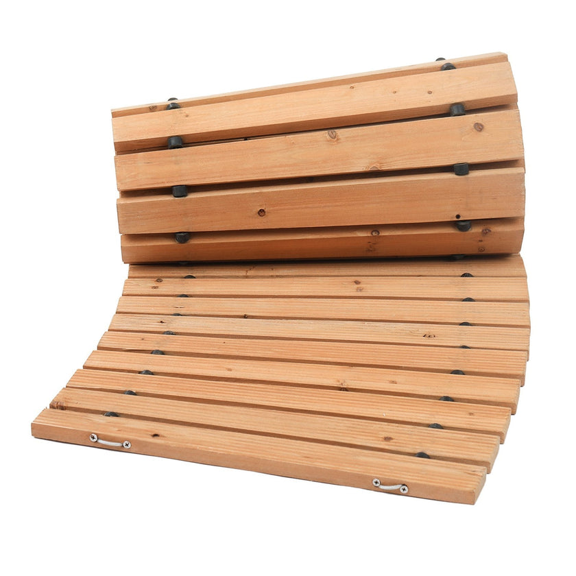 VEVOR 7 ft L x 17 in W Curved Wooden Garden Pathway Roll Out Garden Walkway