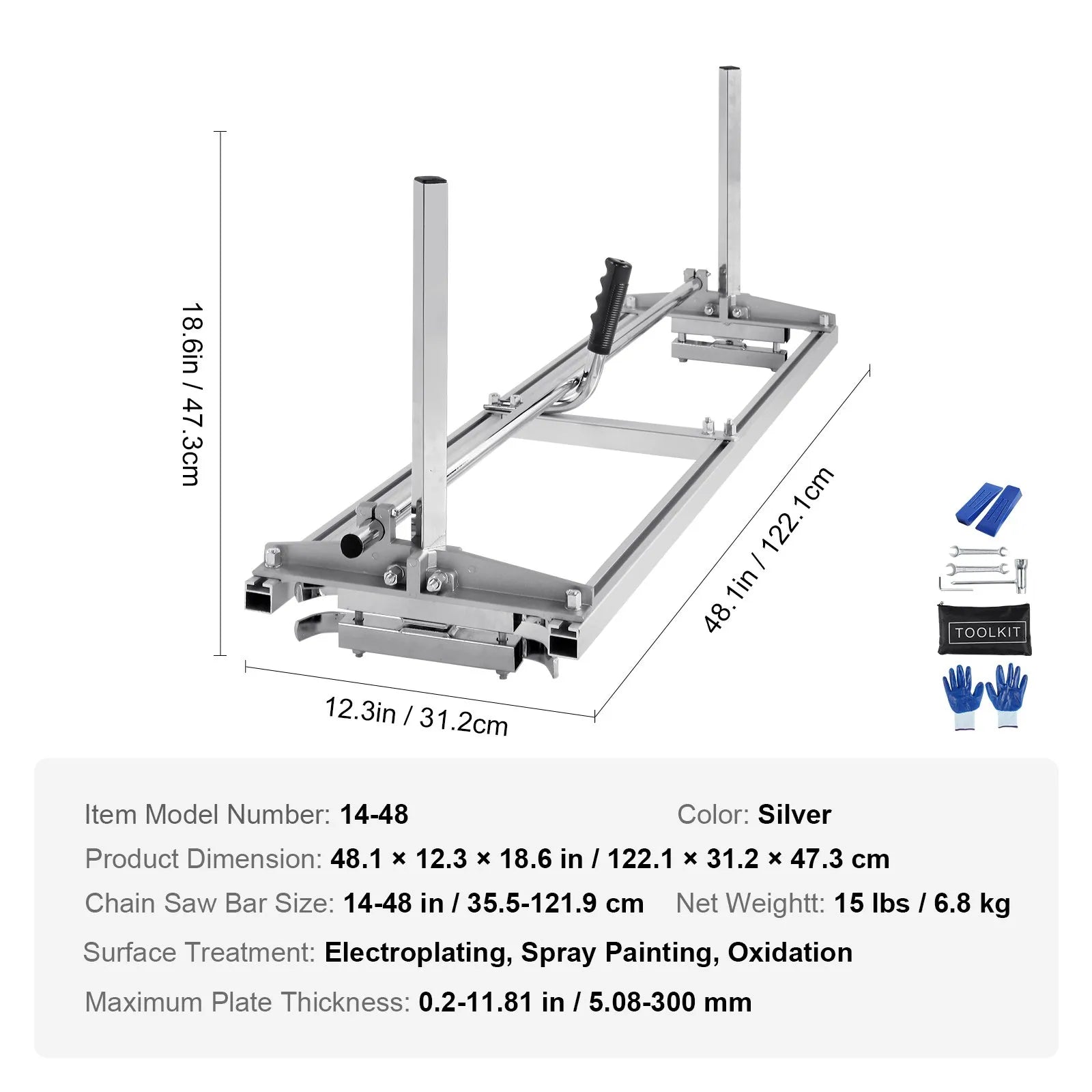 VEVOR Chainsaw Mill, Portable Sawmill 14