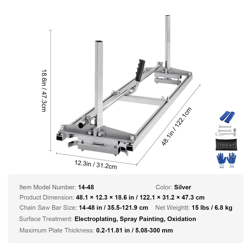 VEVOR Chainsaw Mill, Portable Sawmill 14