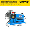 VEVOR Wire Stripping Machine DA 0.06 inch -1.5 inch,Wire Stripper Machine 11 Channels 10 Blades, Automatic Wire Stripping Tool with Manual Hand Cranked Industrial for Recycling Copper Wire