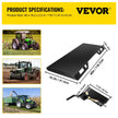 VEVOR Skid Steer Quick Attachment Plate & Conversion Adapter Latch Box 1/4
