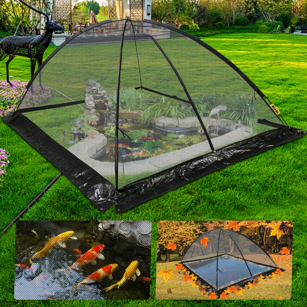 VEVOR Pond Cover Dome Garden Pond Net 9x12 FT Black Netting Covers for Leaves