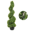 VEVOR Artificial Topiaries Boxwood Trees, 3ft Tall (2 Pieces) Faux Topiary Plant Outdoor, All-year Green Feaux Plant w/ Replaceable Leaves for Decorative Indoor/Outdoor/Garden