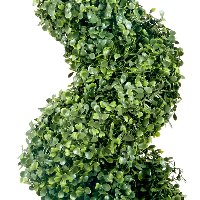 VEVOR Artificial Topiaries Boxwood Trees, 4ft Tall (2 Pieces) Faux Topiary Plant Outdoor, All-year Green Feaux Plant w/ Replaceable Leaves for Decorative Indoor/Outdoor/Garden