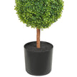 VEVOR Artificial Topiaries Boxwood Trees, 48 inch Tall (2 Pieces), 3 Ball-Shape Faux Topiaries Plant with Planters, Green Feaux Plant w/ Replaceable Leaves & Port for Decorative Indoor/Outdoor/Garden
