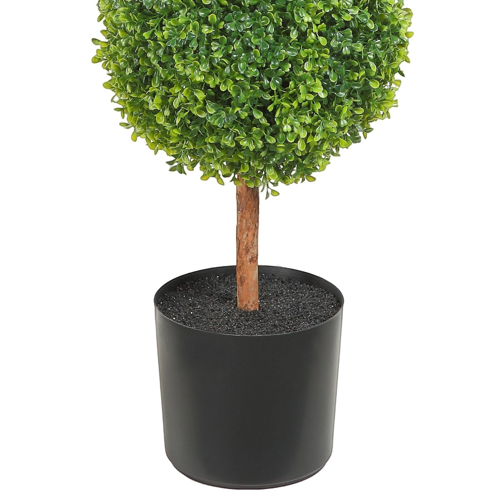 VEVOR Artificial Topiaries Boxwood Trees, 48 inch Tall (2 Pieces), 3 Ball-Shape Faux Topiaries Plant with Planters, Green Feaux Plant w/ Replaceable Leaves & Port for Decorative Indoor/Outdoor/Garden