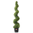 VEVOR 2 Pack 5' Artificial Boxwood Topiary Tree Faux Plant UV Decor In/Outdoor