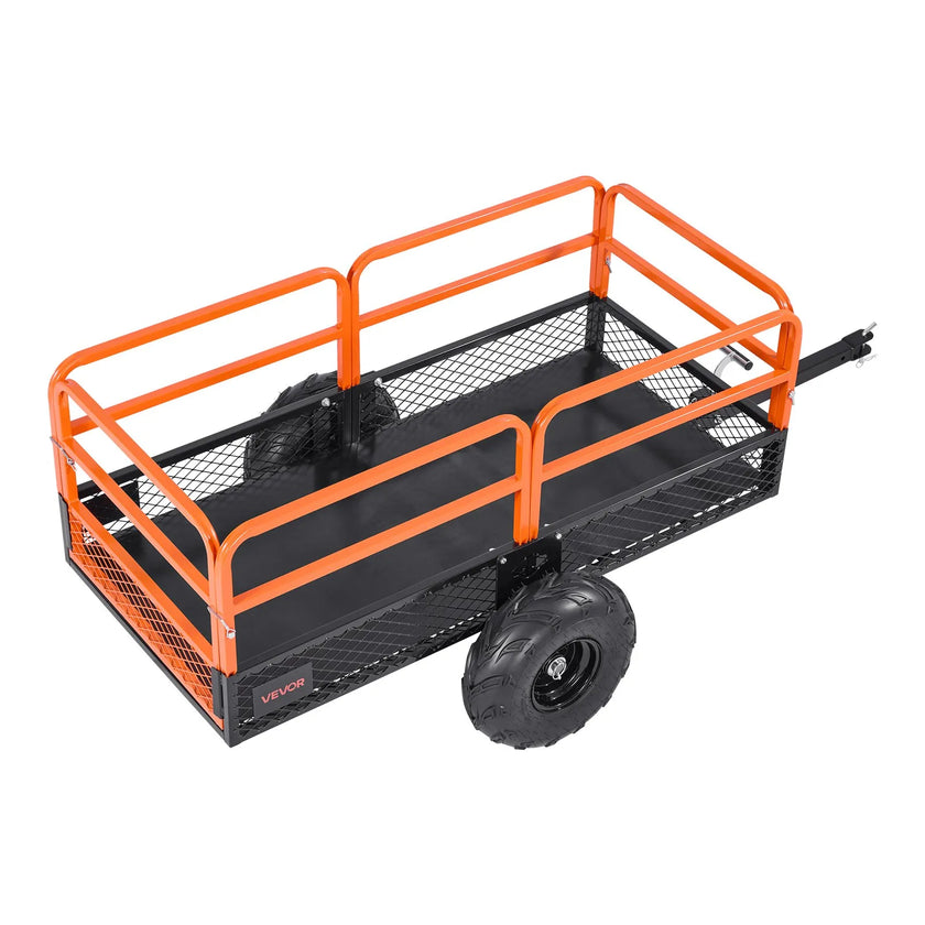 VEVOR Dump Trailer 1600 lbs 22 Cu. Ft Tow Behind Steel Garden Yard Trailer Cart