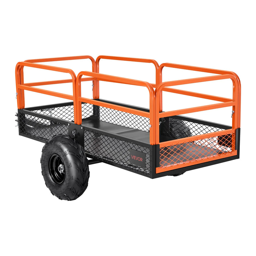 VEVOR Dump Trailer 1600 lbs 22 Cu. Ft Tow Behind Steel Garden Yard Trailer Cart