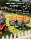 VEVOR Dump Trailer 1800 lbs 28 Cu. Ft Tow Behind Steel Garden Yard Trailer Cart
