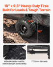 VEVOR Dump Trailer 1800 lbs 28 Cu. Ft Tow Behind Steel Garden Yard Trailer Cart