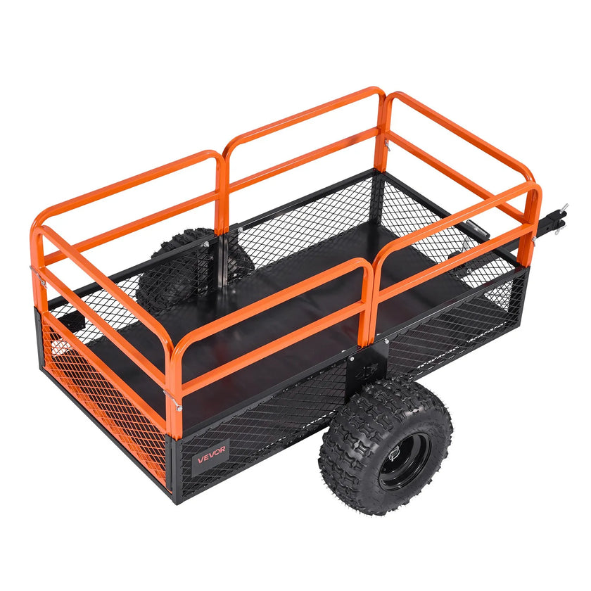 VEVOR Dump Trailer 1800 lbs 28 Cu. Ft Tow Behind Steel Garden Yard Trailer Cart