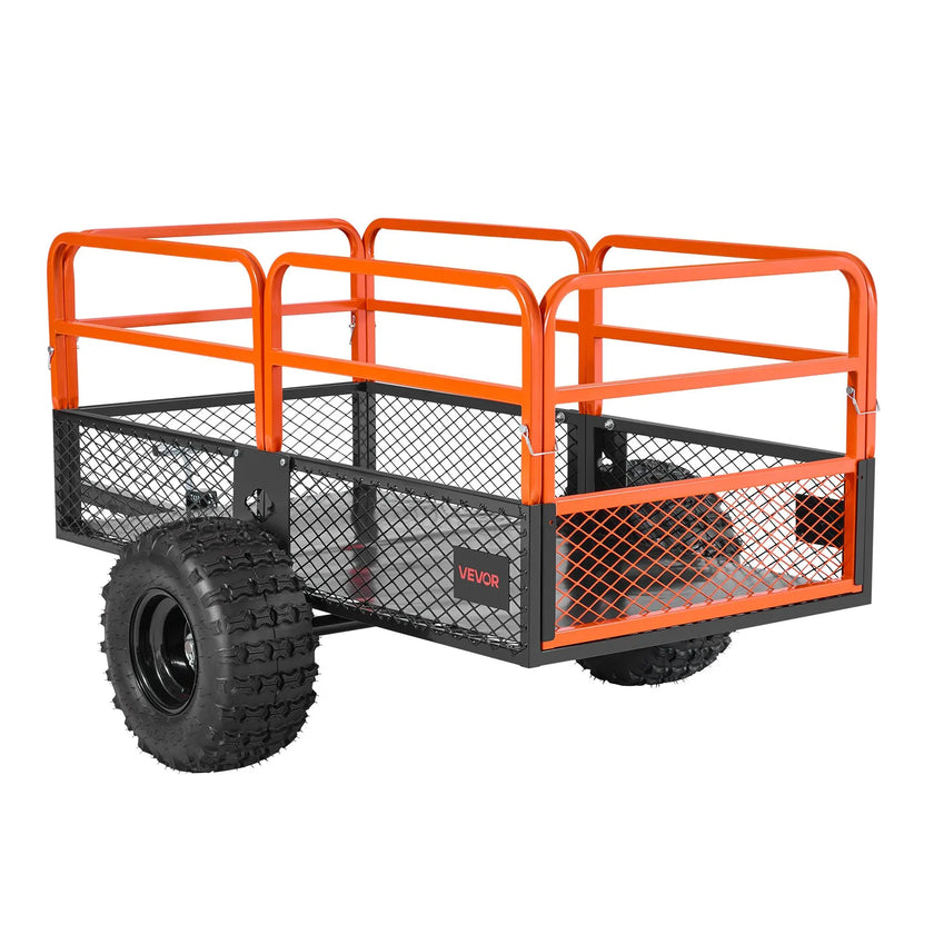 VEVOR Dump Trailer 1800 lbs 28 Cu. Ft Tow Behind Steel Garden Yard Trailer Cart