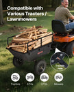 VEVOR Dump Trailer 500 lbs 10 Cu. Ft Tow Behind Plastic Garden ATV Trailer Cart