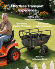 VEVOR Dump Trailer 500 lbs 10 Cu. Ft Tow Behind Plastic Garden ATV Trailer Cart