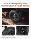 VEVOR Dump Trailer 500 lbs 10 Cu. Ft Tow Behind Plastic Garden ATV Trailer Cart