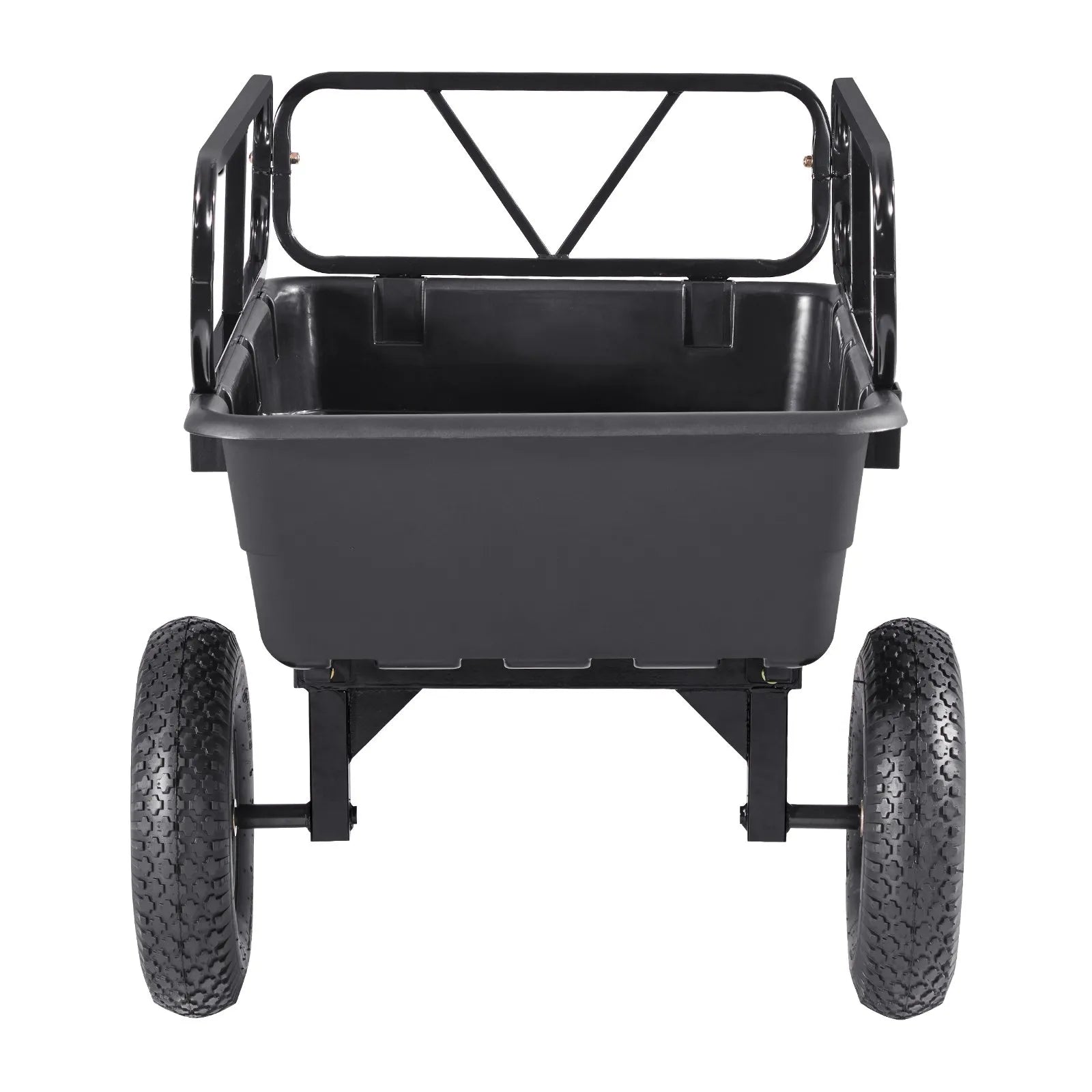 VEVOR Dump Trailer 500 lbs 10 Cu. Ft Tow Behind Plastic Garden ATV Trailer Cart