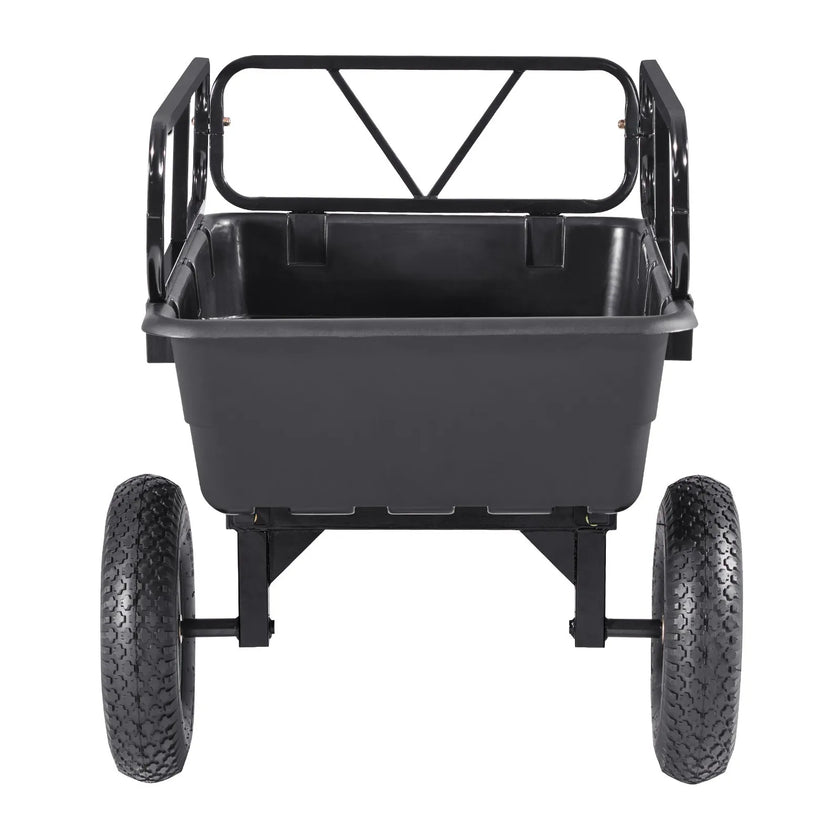 VEVOR Dump Trailer 500 lbs 10 Cu. Ft Tow Behind Plastic Garden ATV Trailer Cart