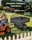 VEVOR Steel Dump Cart 10 Cu. Ft 500LB for ATV/UTV Trailer Tow Behind Heavy Duty