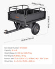 VEVOR Steel Dump Cart 10 Cu. Ft 500LB for ATV/UTV Trailer Tow Behind Heavy Duty