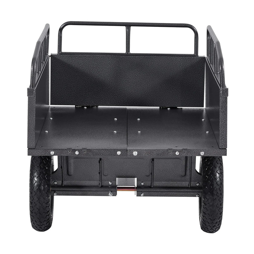 VEVOR Steel Dump Cart 10 Cu. Ft 500LB for ATV/UTV Trailer Tow Behind Heavy Duty