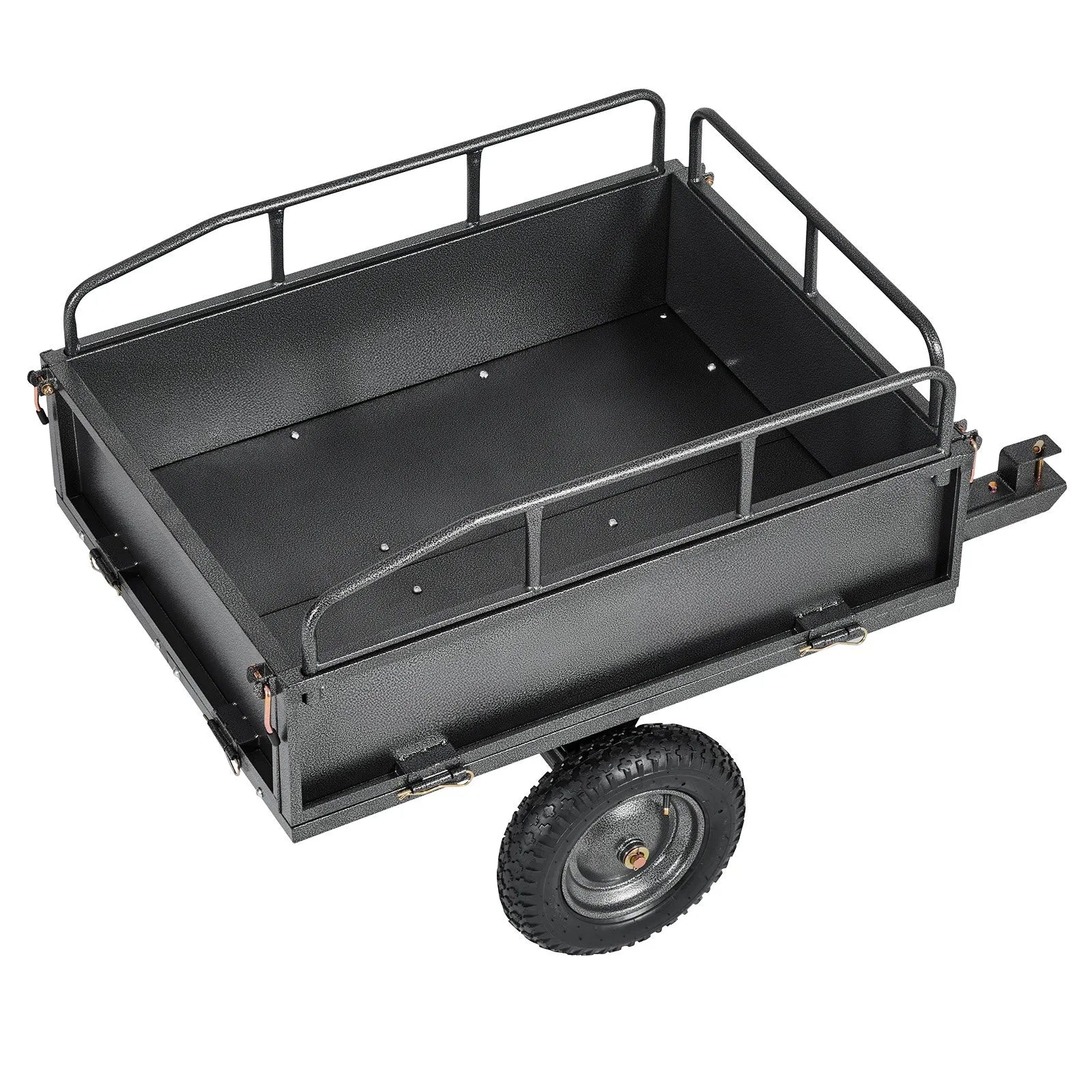 VEVOR Steel Dump Cart 10 Cu. Ft 500LB for ATV/UTV Trailer Tow Behind Heavy Duty