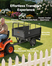VEVOR Steel Dump Cart 17 Cu. Ft 600LB for ATV/UTV Trailer Tow Behind Heavy Duty