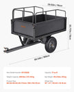 VEVOR Steel Dump Cart 17 Cu. Ft 600LB for ATV/UTV Trailer Tow Behind Heavy Duty