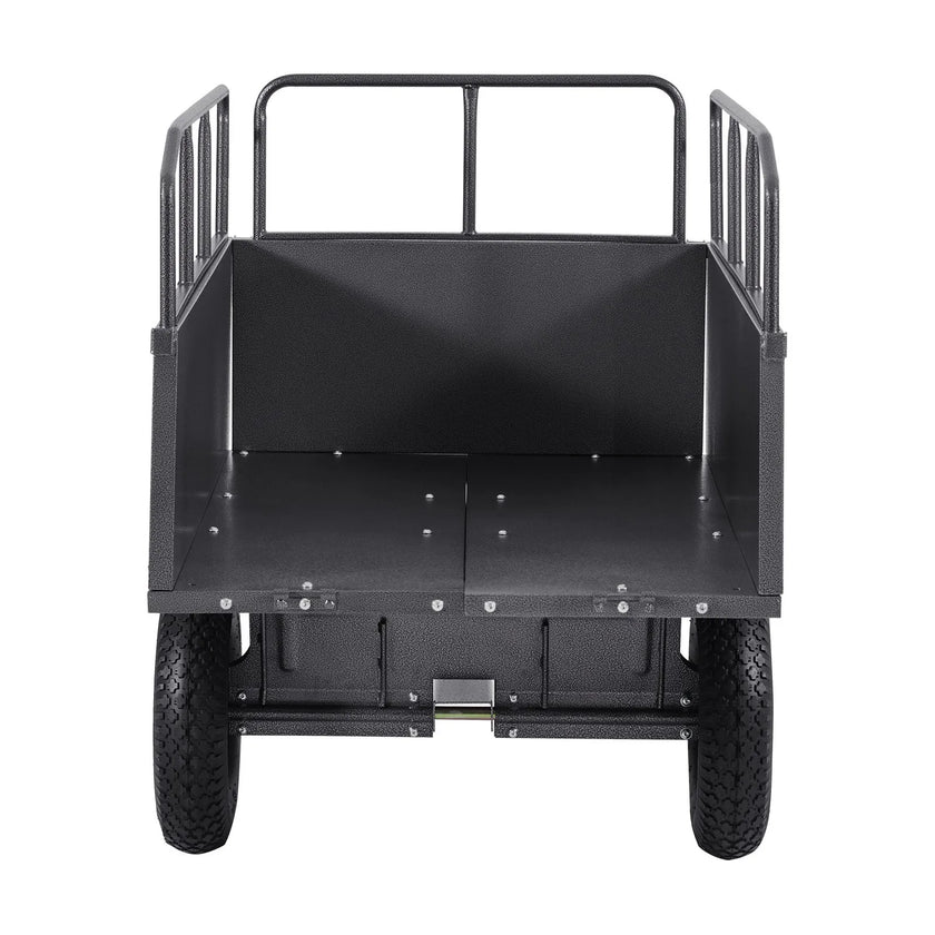 VEVOR Steel Dump Cart 17 Cu. Ft 600LB for ATV/UTV Trailer Tow Behind Heavy Duty