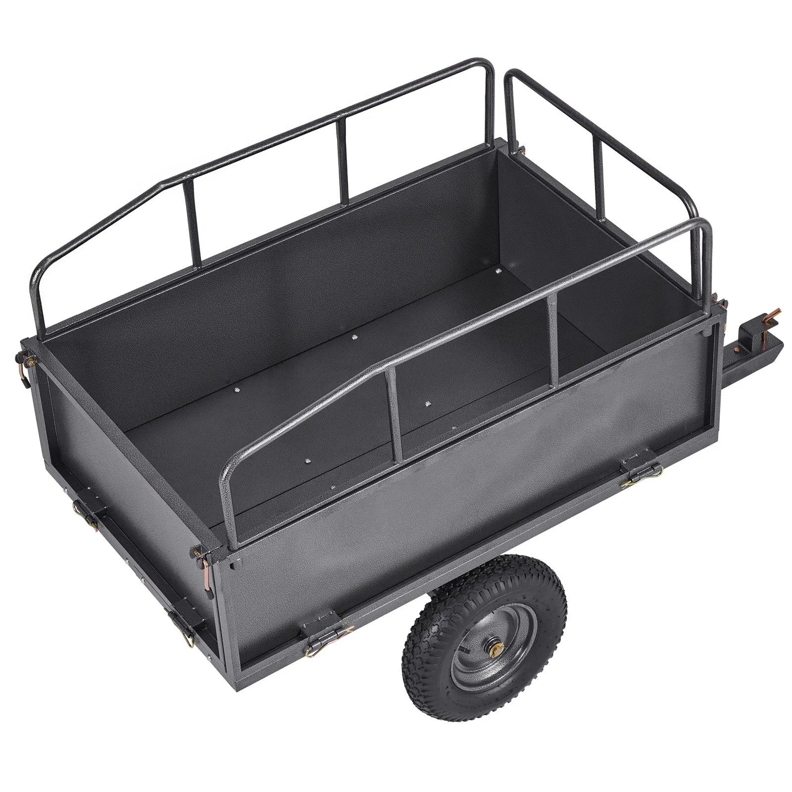 VEVOR Steel Dump Cart 17 Cu. Ft 600LB for ATV/UTV Trailer Tow Behind Heavy Duty