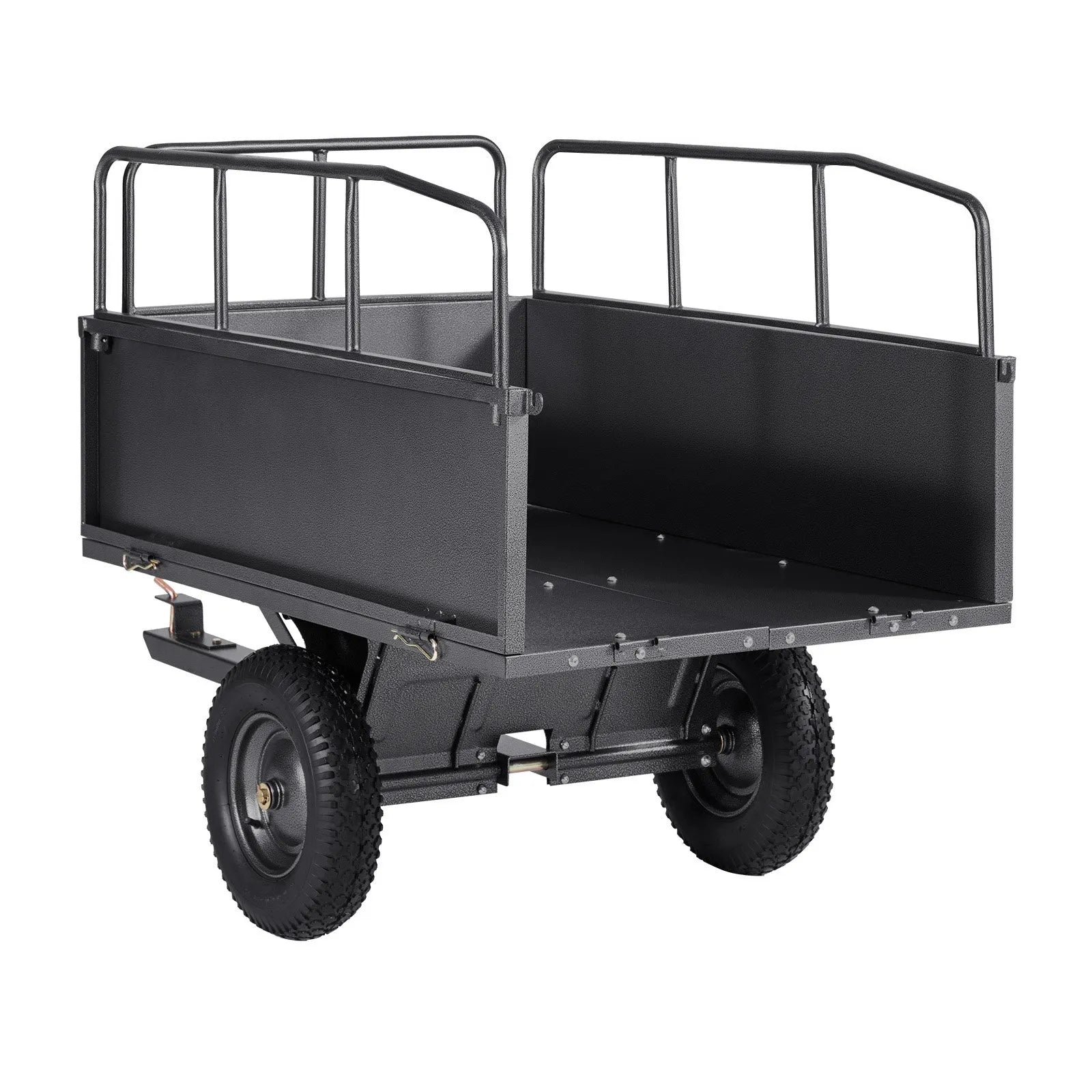 VEVOR Steel Dump Cart 17 Cu. Ft 600LB for ATV/UTV Trailer Tow Behind Heavy Duty