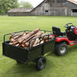 VEVOR ATV Trailer Heavy Duty Steel Dump Cart Tow Behind, 750 lbs 15 Cubic Feet, Garden Utility Trailer Yard Trailers with Removable Sides for Riding Lawn Mower Tractor