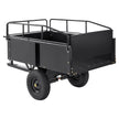 VEVOR ATV Trailer Heavy Duty Steel Dump Cart Tow Behind, 750 lbs 15 Cubic Feet, Garden Utility Trailer Yard Trailers with Removable Sides for Riding Lawn Mower Tractor