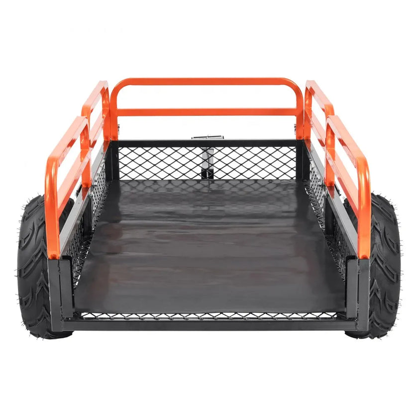 VEVOR Heavy Duty Steel ATV Dump Trailer, 1500-Pound Load Capacity 15 Cubic Feet, with Removable Sides and 2 Tires, Tow Behind Dump Cart Garden Trailer, for Mowers, Tractors, ATV, UTV
