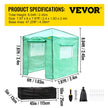 Vevor Walk-in Greenhouse Portable Pop-up Garden 8x6ft W/roll-up Doors & Windows