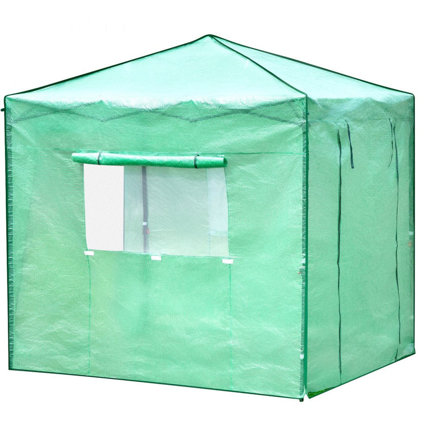 Vevor Walk-in Greenhouse Portable Pop-up Garden 8x6ft W/roll-up Doors & Windows